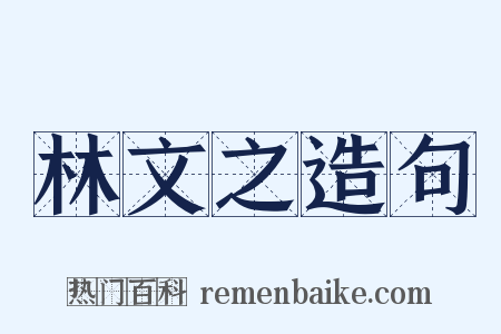 林文之造句是什么意思的图片